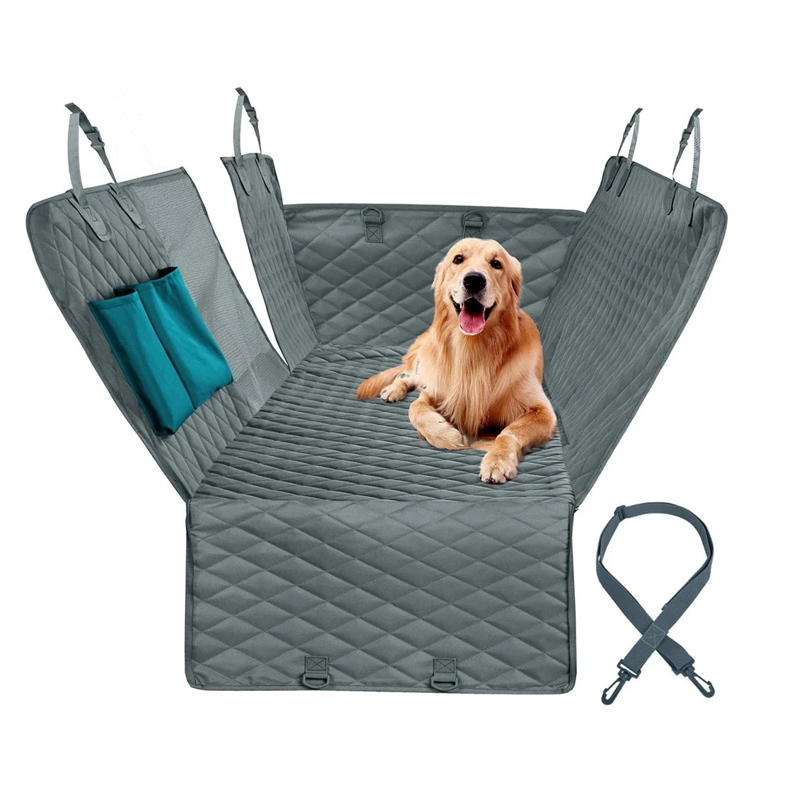 Dog Car Seat Cover Hammock – Waterproof Boot Liner & Rear Seat Protector with Safety Belt