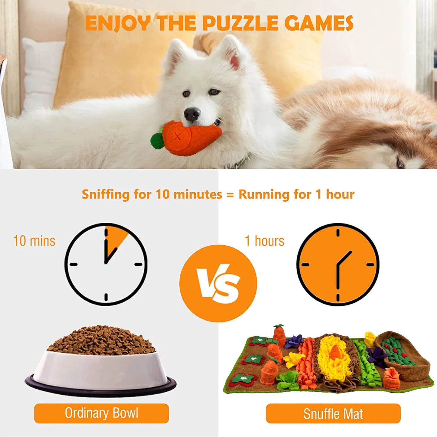 Snuffle Mat for Dogs – Slow Feeder & Nose Work Enrichment Toy