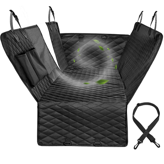 Dog Car Seat Cover Hammock – Waterproof Boot Liner & Rear Seat Protector with Safety Belt