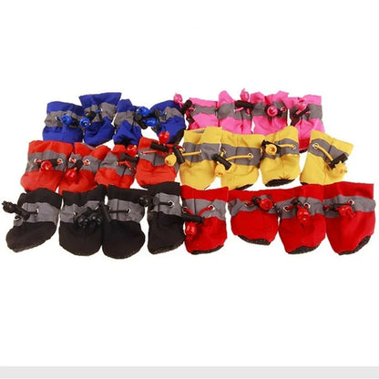 Waterproof Dog Rain Boots – Anti-Slip Paw Protection Shoes (Set of 4)