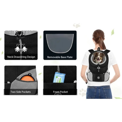 Hands-Free Pet Sling Carrier – Breathable Mesh Bag for Cats & Small Dogs