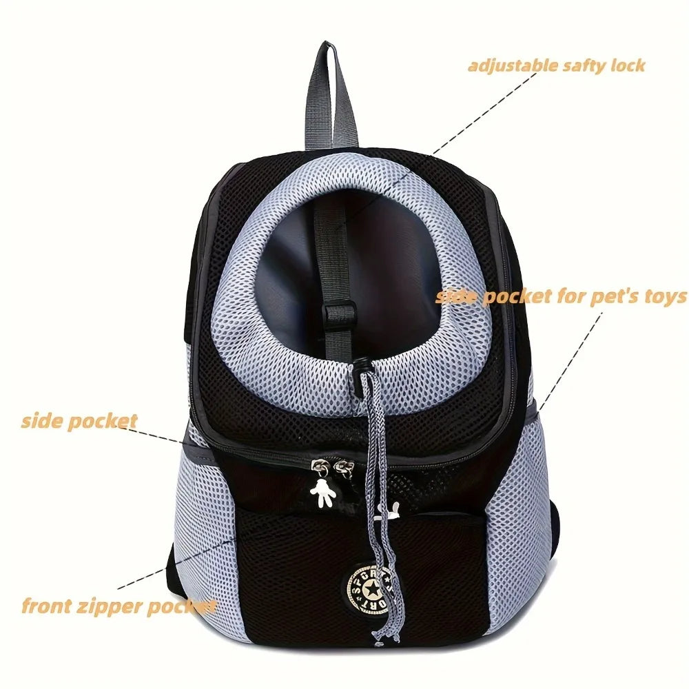 Hands-Free Pet Sling Carrier – Breathable Mesh Bag for Cats & Small Dogs