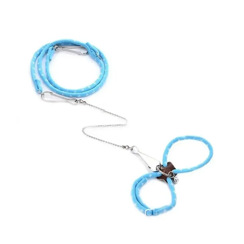 Small Animal Harness & Bell Leash Set – Adjustable Walking Harness for Rabbits, Hamsters & Ferrets