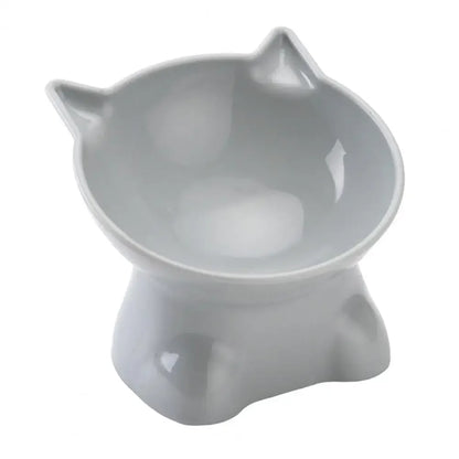Cartoon Cat Pet Bowl – Elevated Food & Water Dish for Cats & Dogs