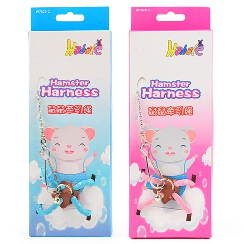Small Animal Harness & Bell Leash Set – Adjustable Walking Harness for Rabbits, Hamsters & Ferrets