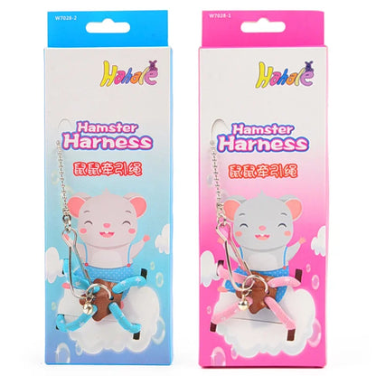 Small Animal Harness & Bell Leash Set – Adjustable Walking Harness for Rabbits, Hamsters & Ferrets