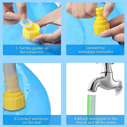 Inflatable Dog Splash Pool – Outdoor Sprinkler Pad & Cooling Water Mat
