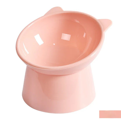 Cartoon Cat Pet Bowl – Elevated Food & Water Dish for Cats & Dogs