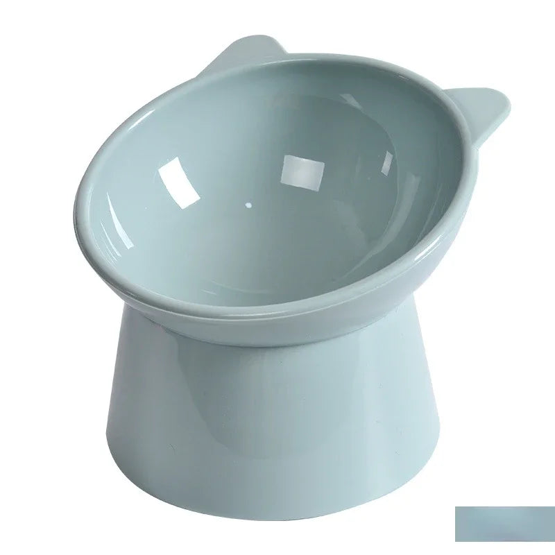 Cartoon Cat Pet Bowl – Elevated Food & Water Dish for Cats & Dogs