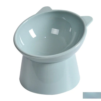 Cartoon Cat Pet Bowl – Elevated Food & Water Dish for Cats & Dogs