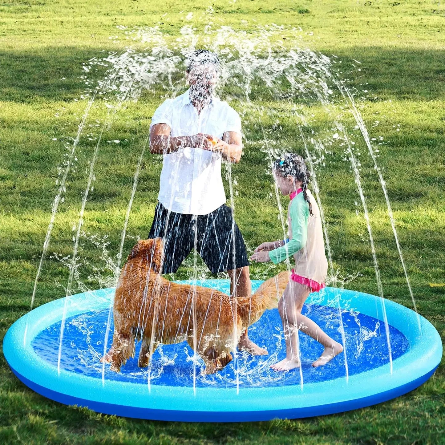 Inflatable Dog Splash Pool – Outdoor Sprinkler Pad & Cooling Water Mat