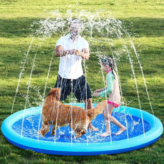Inflatable Dog Splash Pool – Outdoor Sprinkler Pad & Cooling Water Mat