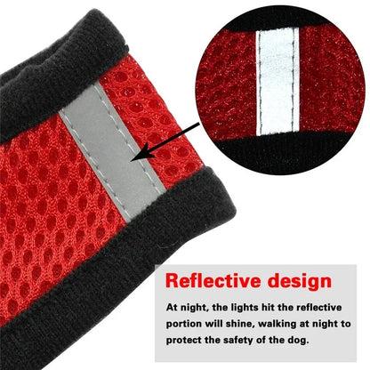 Cat & Dog Harness Vest – Soft Mesh Adjustable Walking Harness with Lead