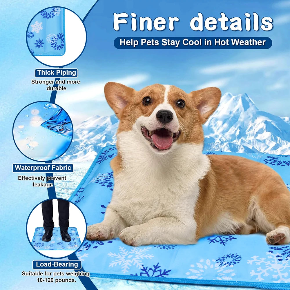 Pet Cooling Mat – Water Injection Ice Pad for Dogs & Cats