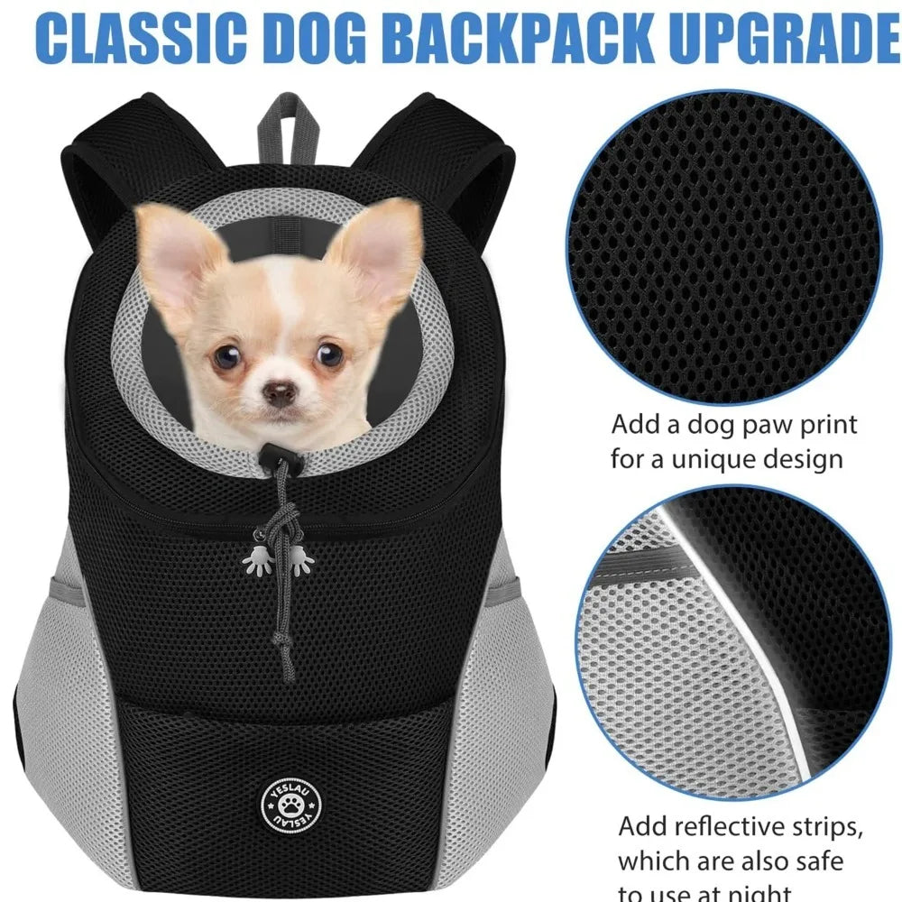 Hands-Free Pet Sling Carrier – Breathable Mesh Bag for Cats & Small Dogs