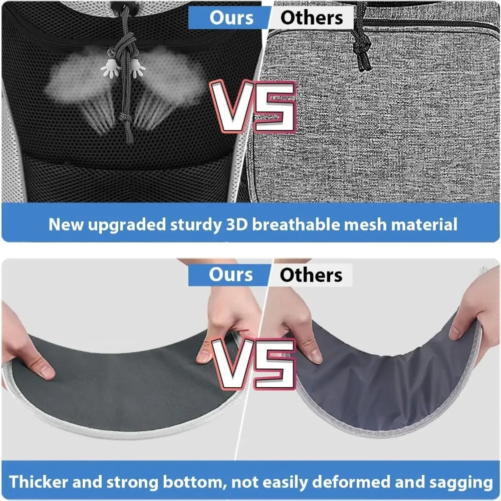 Hands-Free Pet Sling Carrier – Breathable Mesh Bag for Cats & Small Dogs