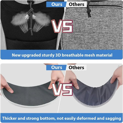 Hands-Free Pet Sling Carrier – Breathable Mesh Bag for Cats & Small Dogs
