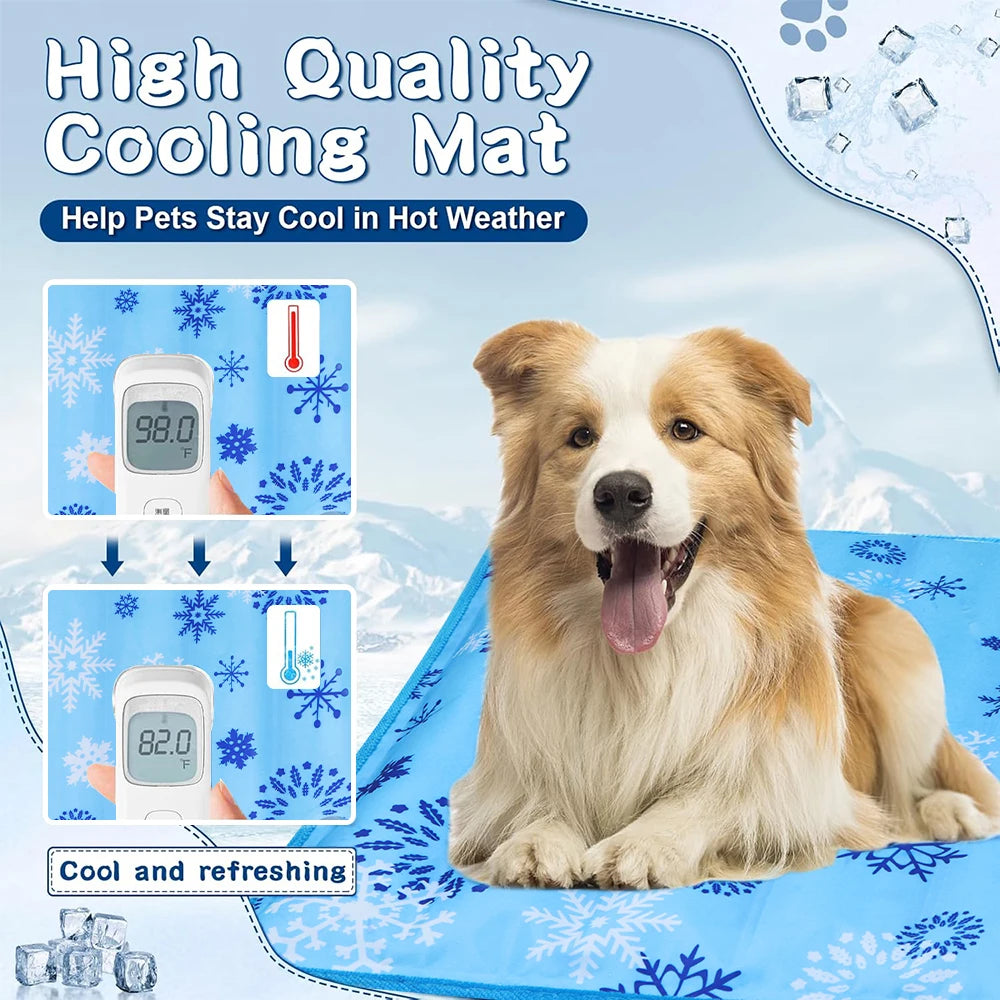 Pet Cooling Mat – Water Injection Ice Pad for Dogs & Cats