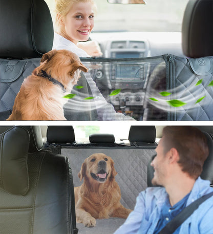 Dog Car Seat Cover Hammock – Waterproof Boot Liner & Rear Seat Protector with Safety Belt