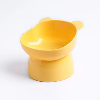 Cartoon Cat Pet Bowl – Elevated Food & Water Dish for Cats & Dogs