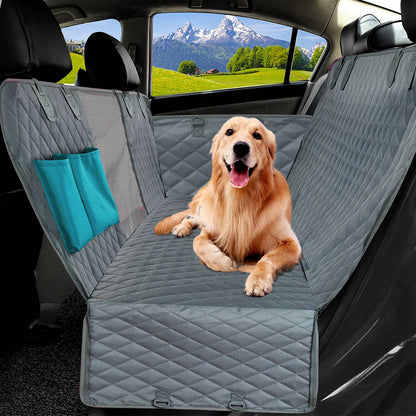 Dog Car Seat Cover Hammock – Waterproof Boot Liner & Rear Seat Protector with Safety Belt