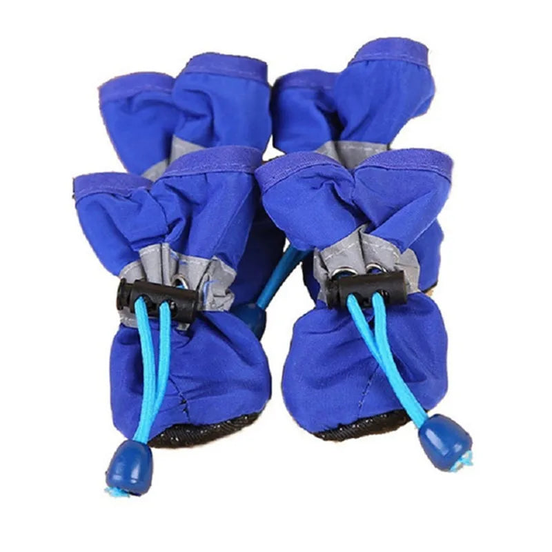 Waterproof Dog Rain Boots – Anti-Slip Paw Protection Shoes (Set of 4)