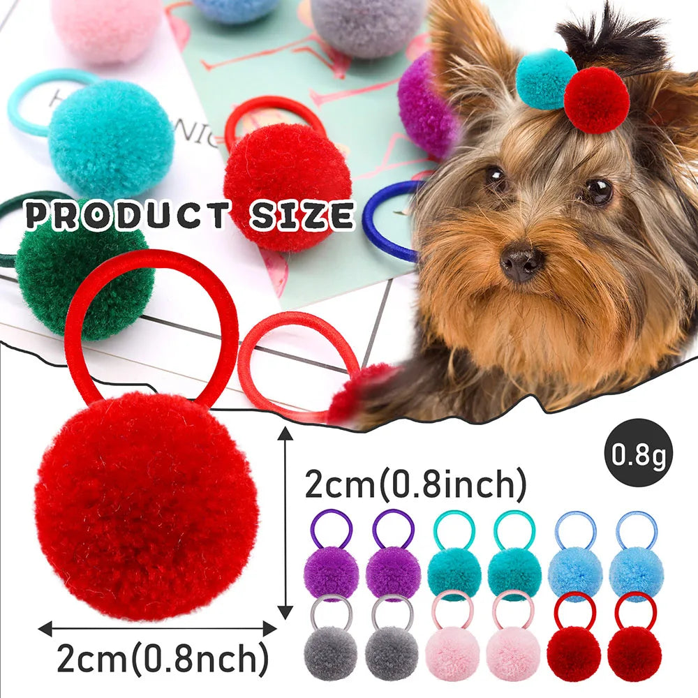 Cute Dog Hair Bows – Colourful Grooming Accessories for Small Dogs