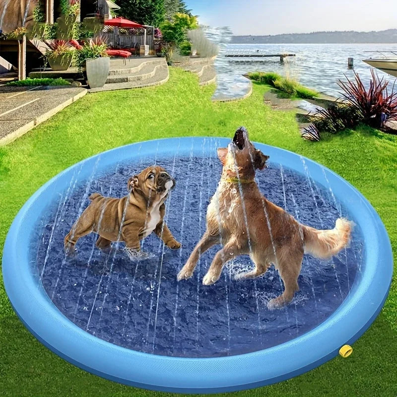 Inflatable Dog Splash Pool – Outdoor Sprinkler Pad & Cooling Water Mat