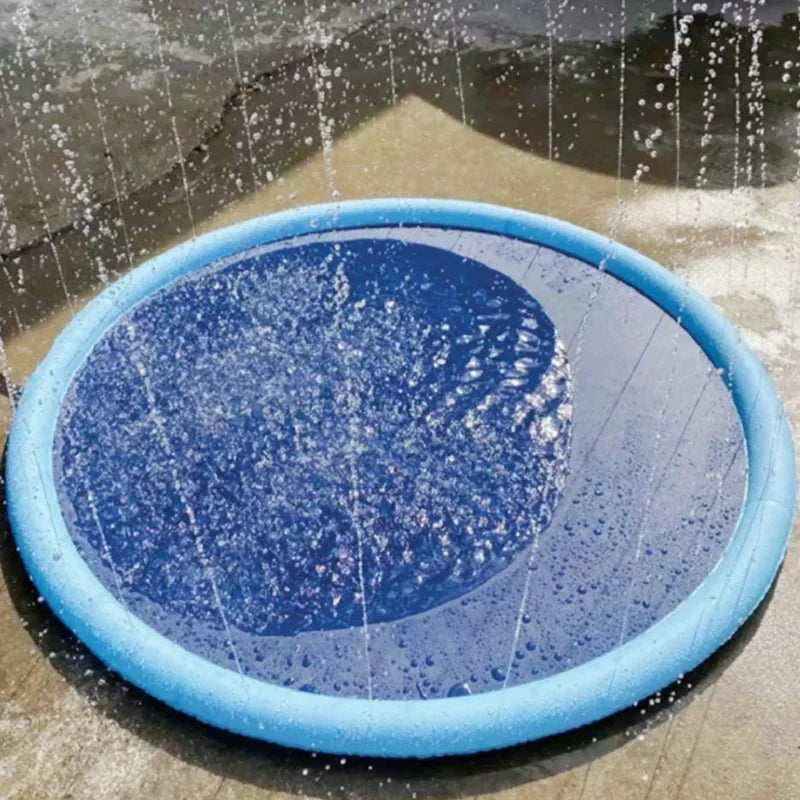Inflatable Dog Splash Pool – Outdoor Sprinkler Pad & Cooling Water Mat