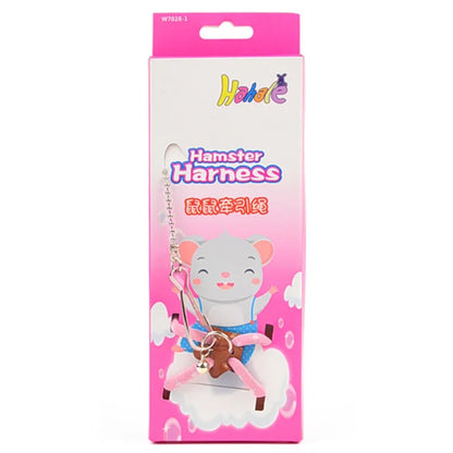Small Animal Harness & Bell Leash Set – Adjustable Walking Harness for Rabbits, Hamsters & Ferrets