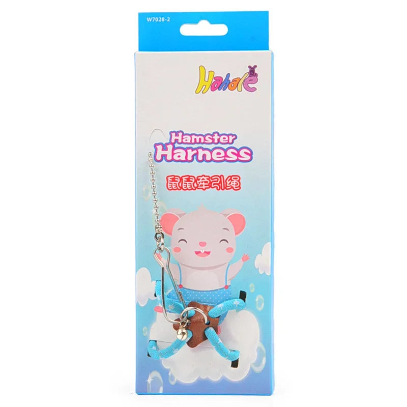 Small Animal Harness & Bell Leash Set – Adjustable Walking Harness for Rabbits, Hamsters & Ferrets