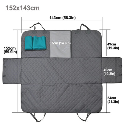 Dog Car Seat Cover Hammock – Waterproof Boot Liner & Rear Seat Protector with Safety Belt