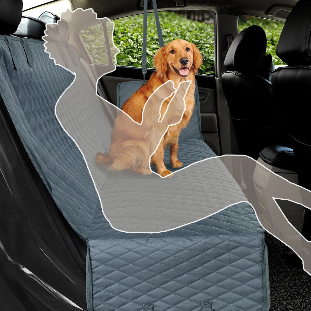 Dog Car Seat Cover Hammock – Waterproof Boot Liner & Rear Seat Protector with Safety Belt