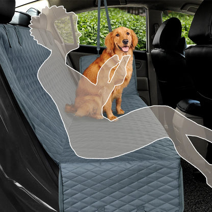 Dog Car Seat Cover Hammock – Waterproof Boot Liner & Rear Seat Protector with Safety Belt